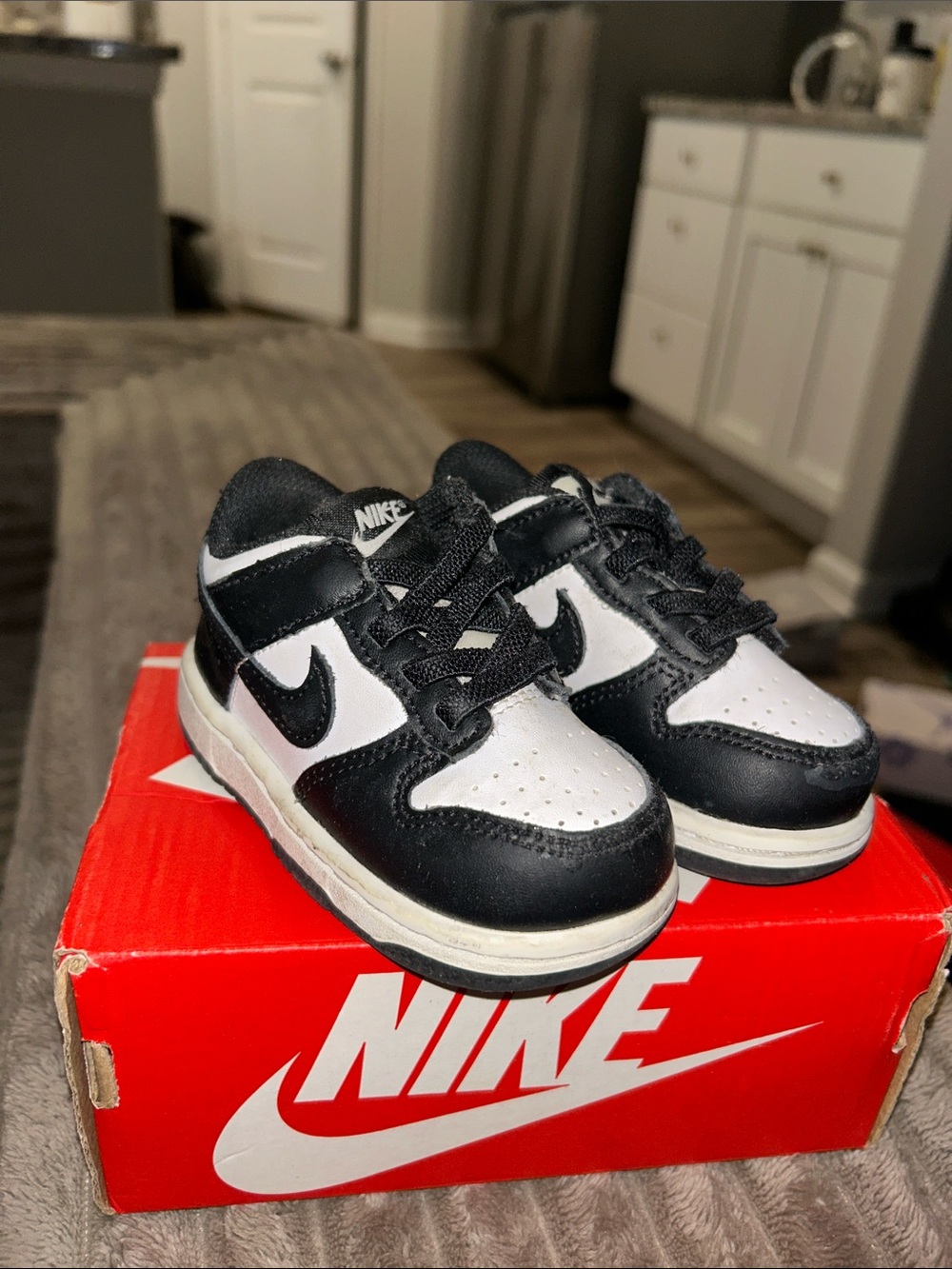 Nike Kids Black and White Low-Top Sneakers